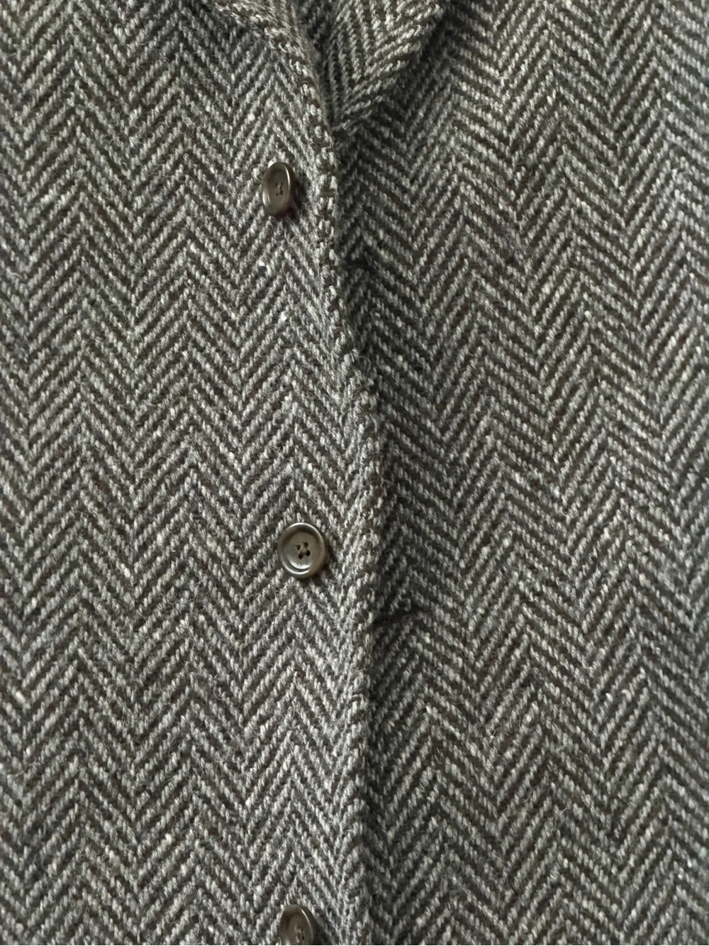 100% Wool J. Crew Men's Herringbone Magee Ludlow Overcoat 40R- Brown & Gray